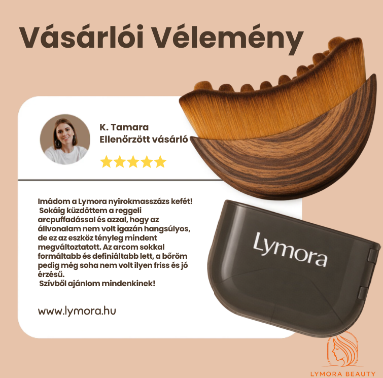 Lymora nyirokmasszázs arckontúr kefe