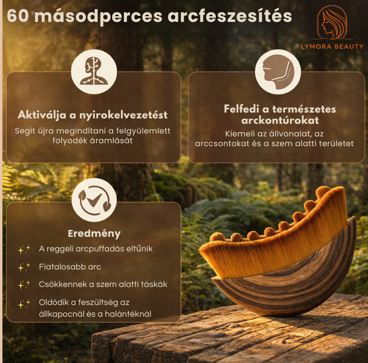 Lymora nyirokmasszázs arckontúr kefe